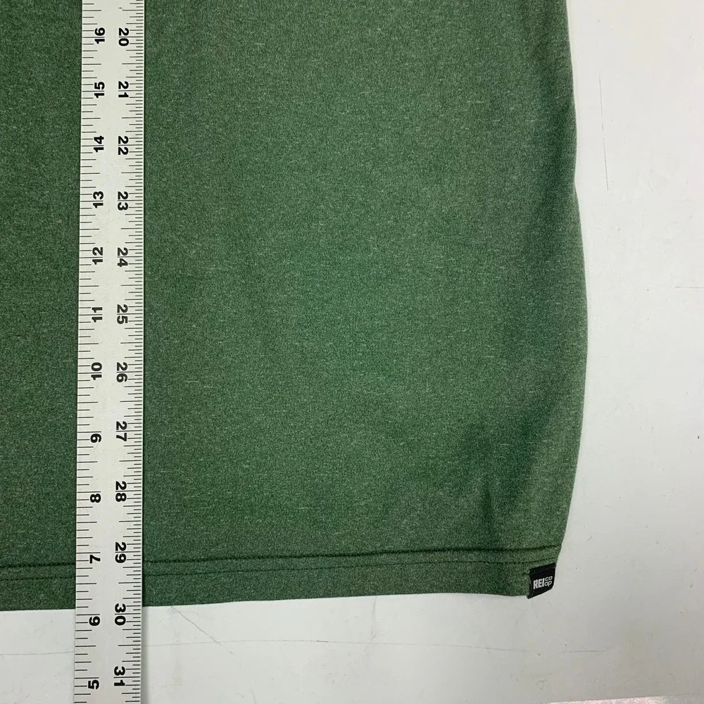 REI Coop Mens XLarge Green‎ Heathered Short Sleeve T Shirt Outdoor Wilderness